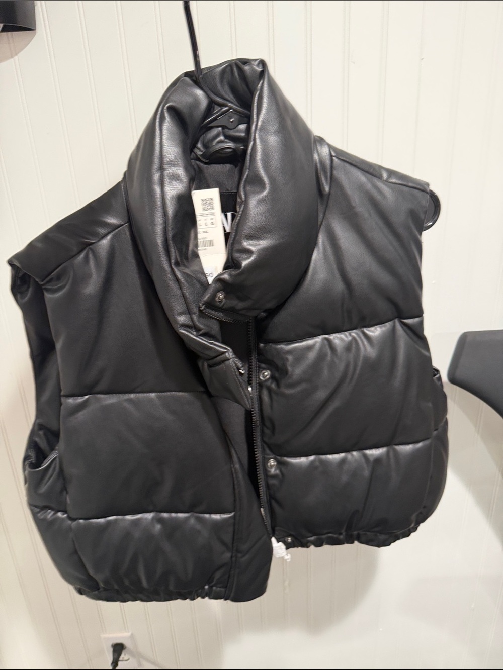 Zara Black Puffer Vest